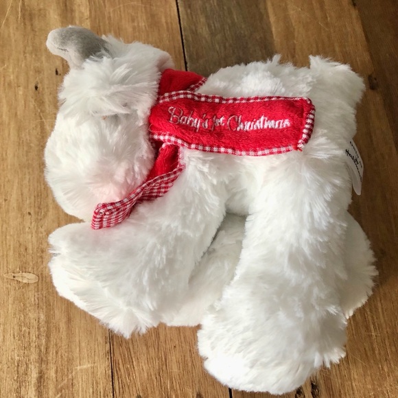 Hallmark BABY’S FIRST 1st CHRISTMAS Plush Toy Reindeer Stuffed Animal NWT - Picture 6 of 11